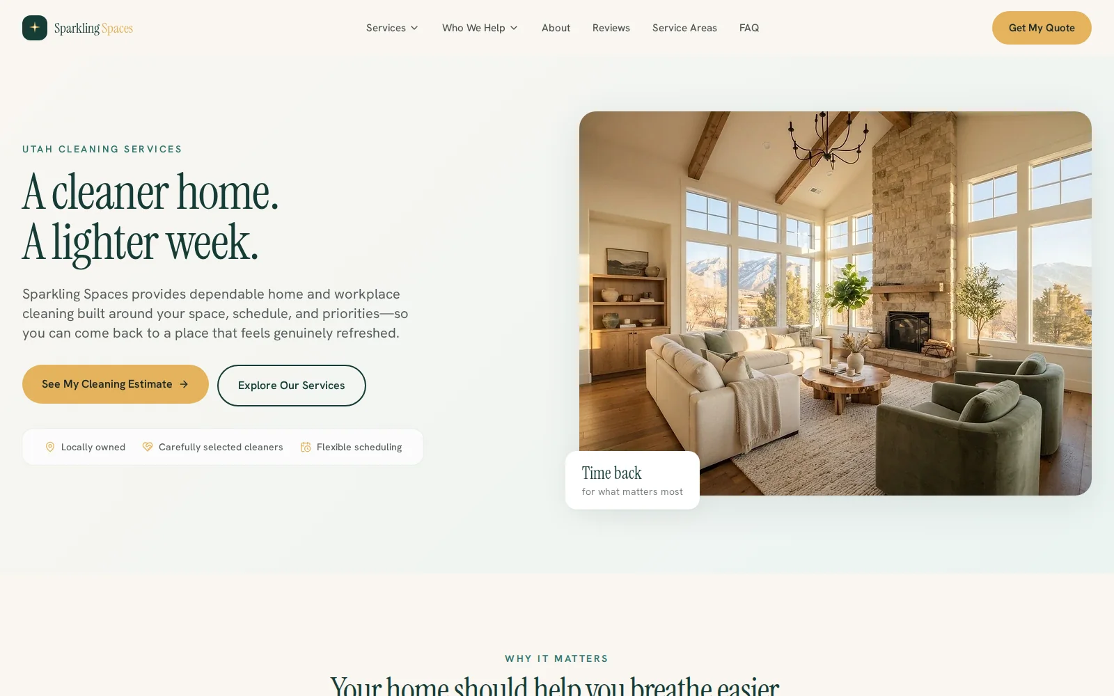 Sparkling Spaces website